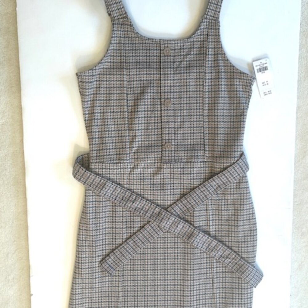 NWT- Abercrombie Girls Herringbone Plaid Dress - Size 15/16